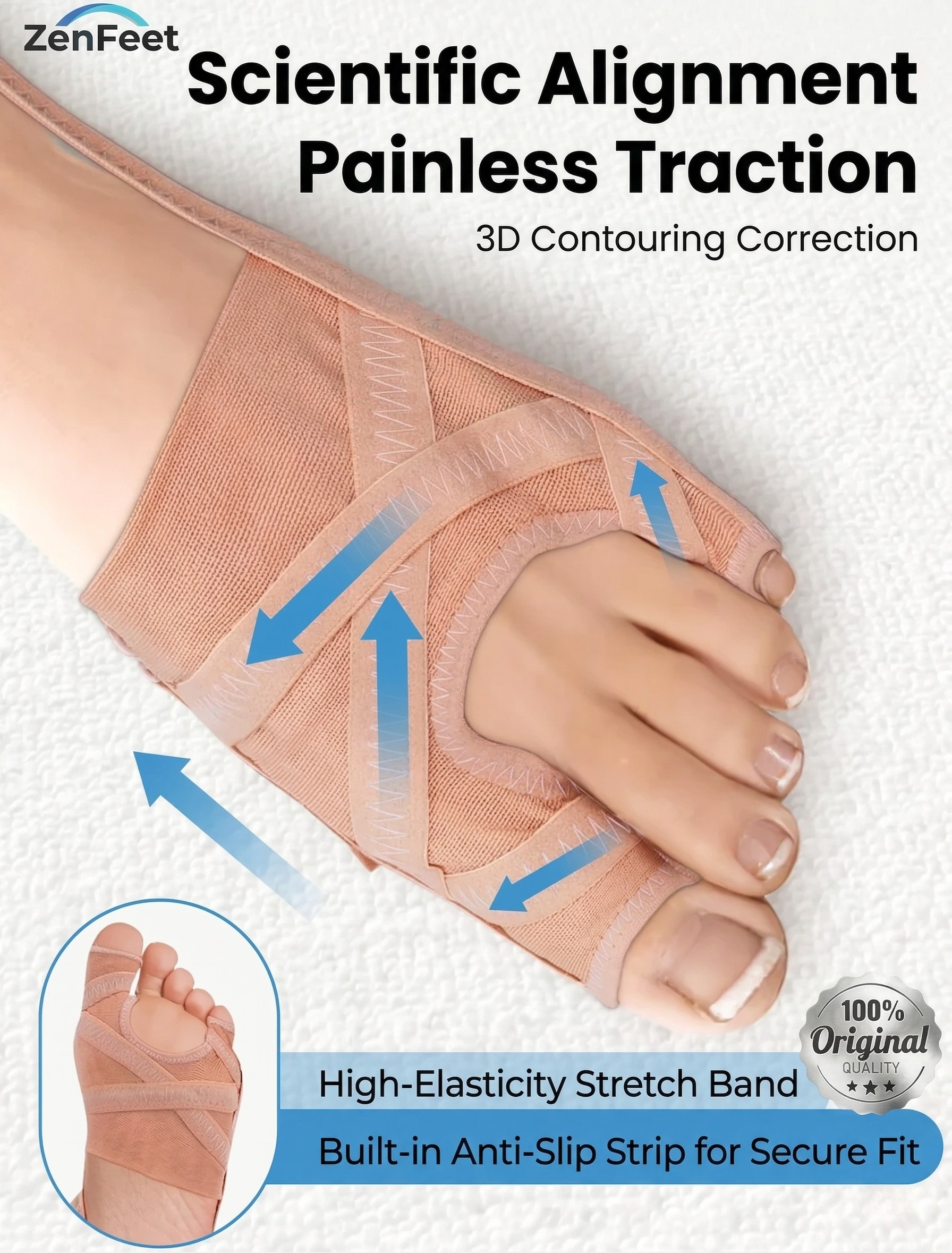 ZenFeet™ Bunion Corrector - Breathable Big Toe Straightener