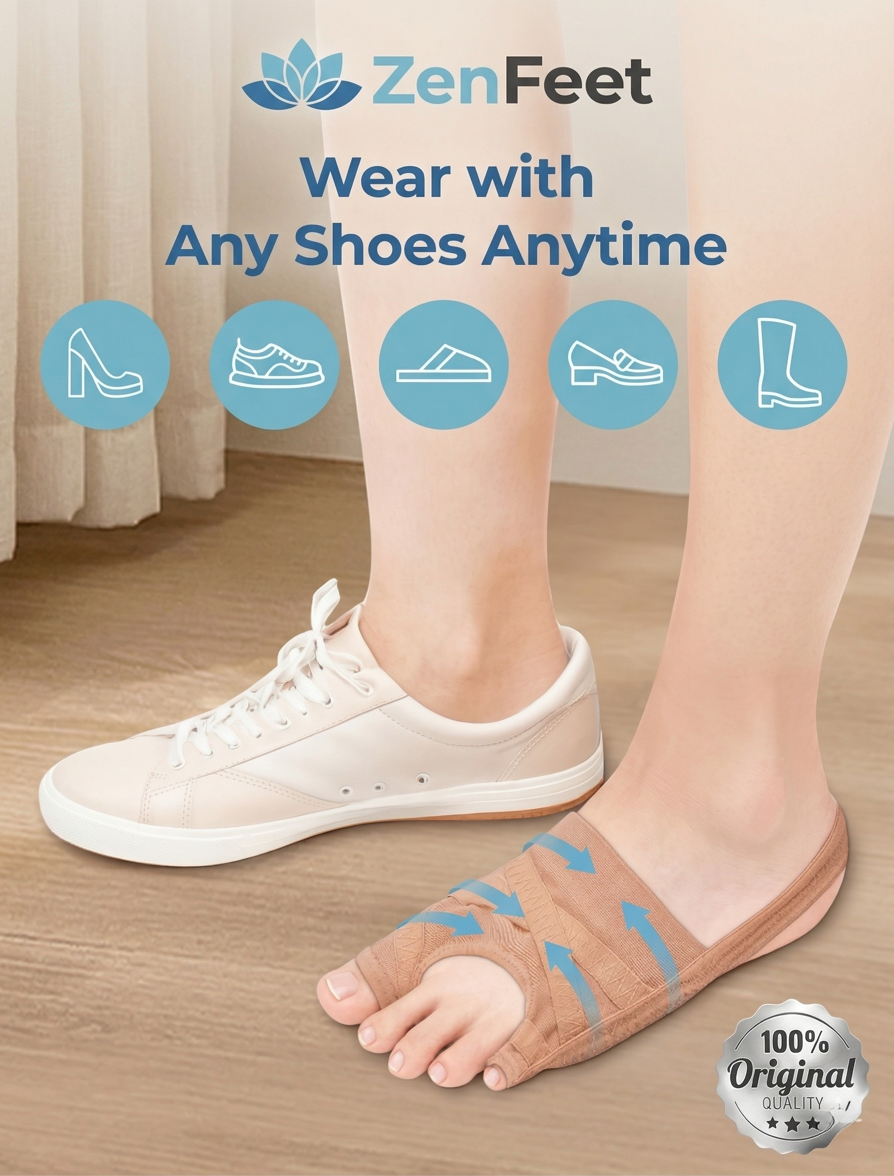 ZenFeet™ Bunion Corrector - Breathable Big Toe Straightener