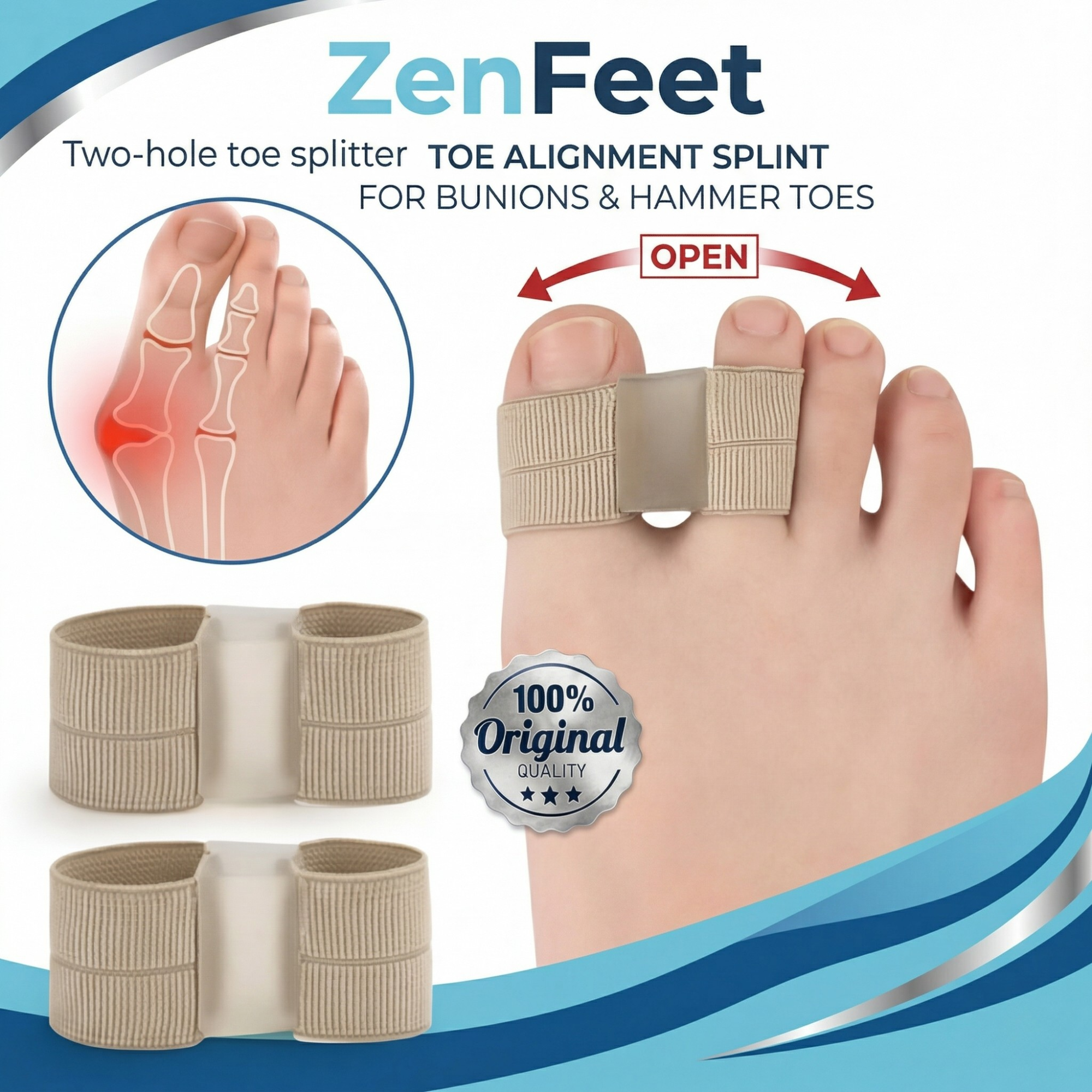 ZenFeet™ Big Toe Bunion Aligner [Hallux Valgus]